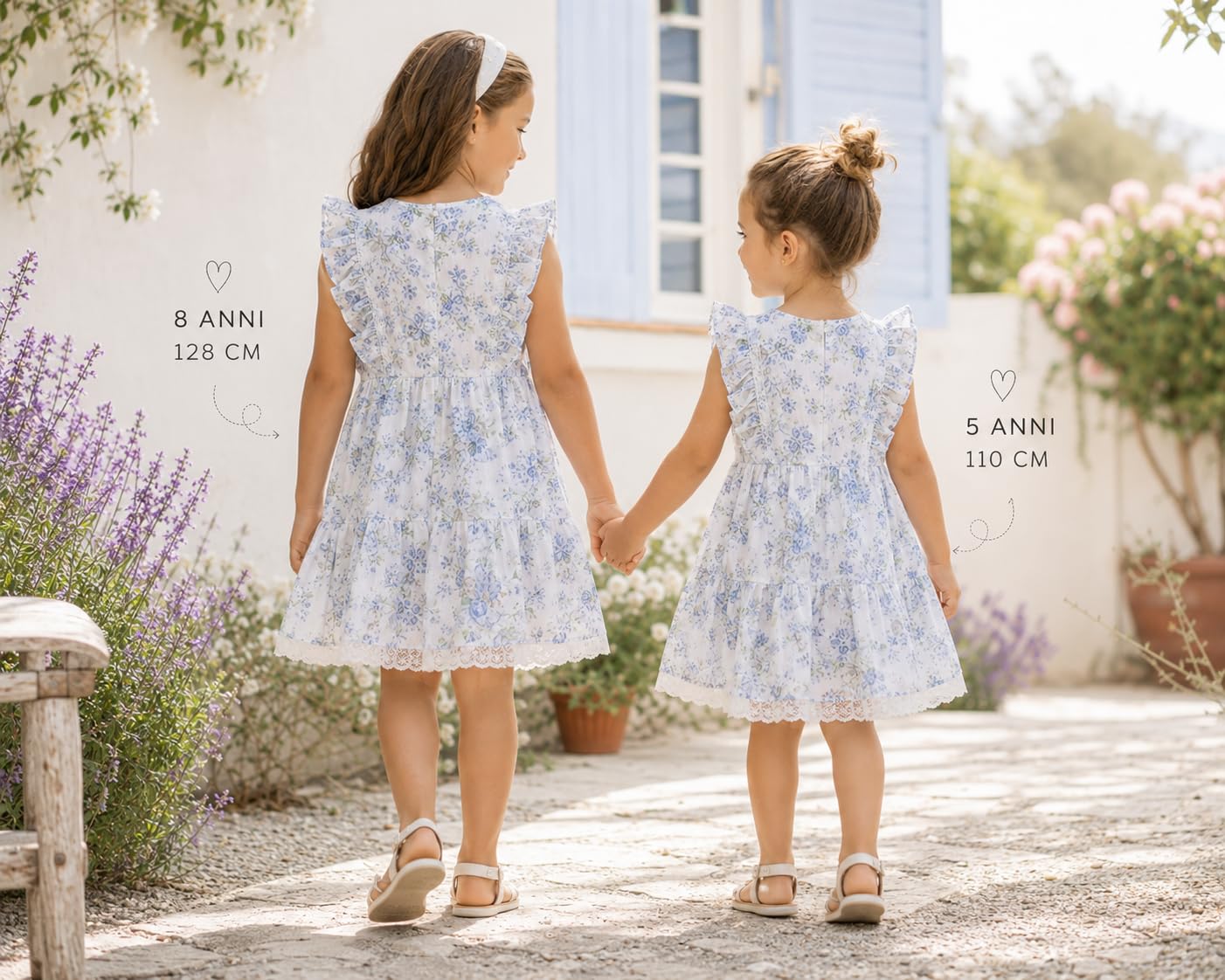 Mayoral Vestito Bambina Elegante Floreale con Farfalle, Volant e Pizzo, Manica ad Aletta, Girocollo, Chiusura Zip, Cerimonia e Occasioni Speciali, 3960