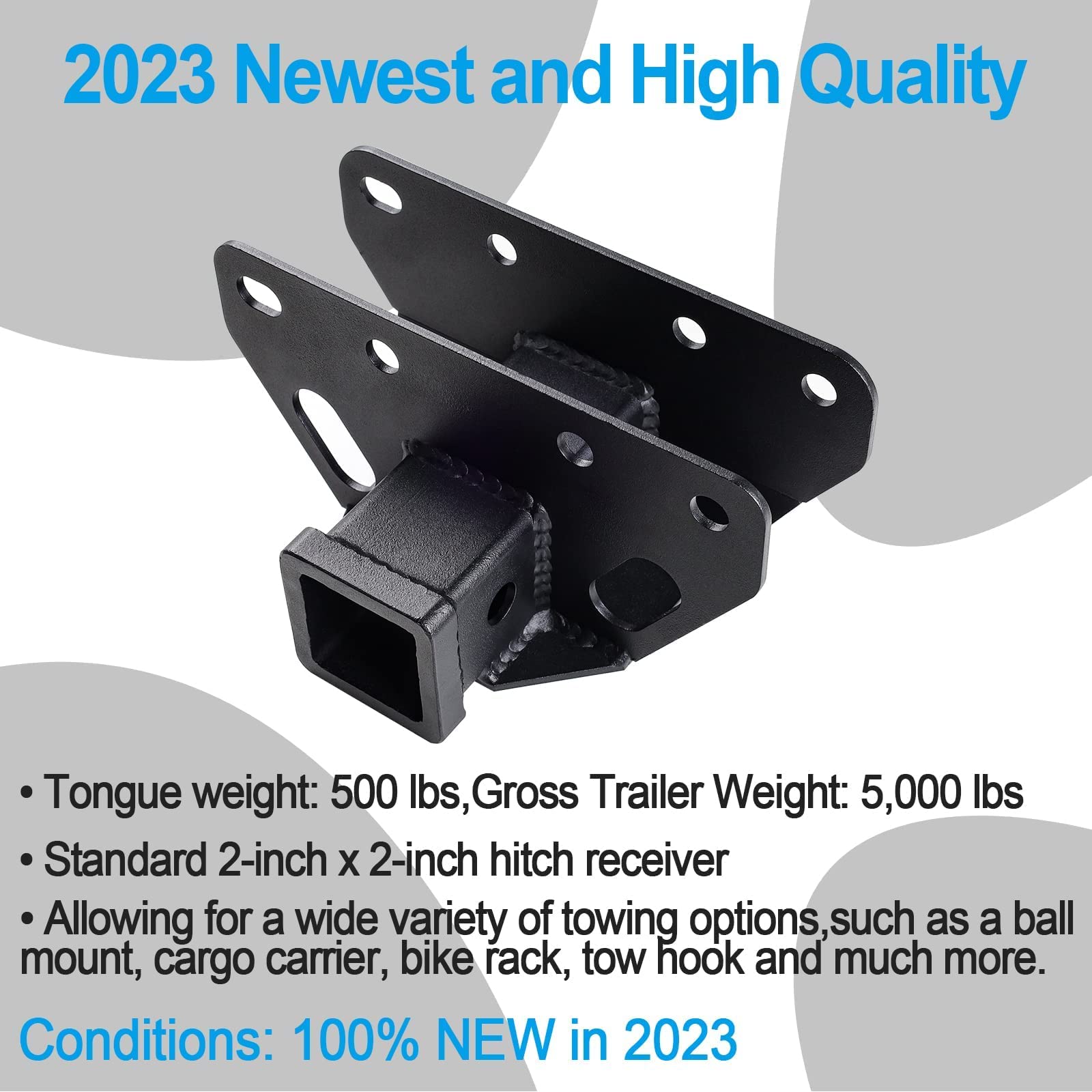 Ford Bronco Trailer Tow Hitch | 2“ Receiver Hitch for Ford Bronco 2021-2023 | Heavy Duty Steel Trailer Tow Hook Ford Bronco 2-Inch Receiver Hitch