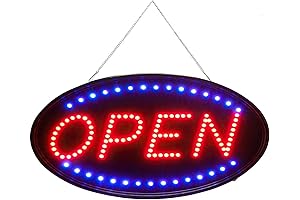 SK Depot Premium Clear Open Sign, 19"x10"