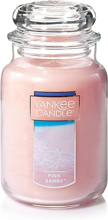 Yankee Candle Pink Sands Scented, Classic 22oz Large Jar Single Wick Candle, Over 110 Hours of Burn Time, Perfect for Creating Relaxing Atmosphere