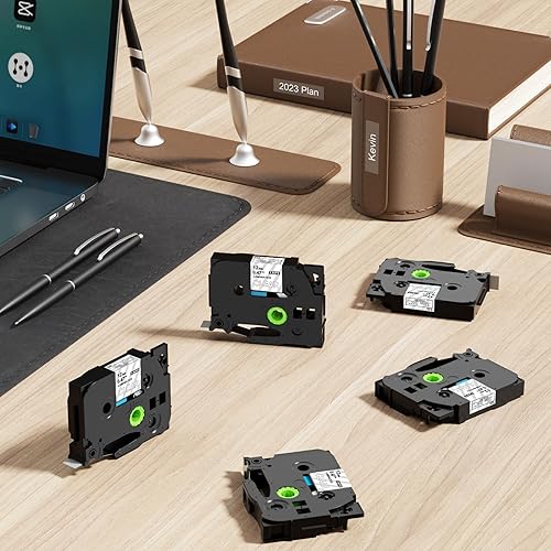 Miniatura 7 de Compatible con Brother TZe Cinta TZ blanca sobre transparente de 0.472 in 0.47 Cinta laminada TZe-135 TZ-135 P Touch para Brother Ptouch PTD210