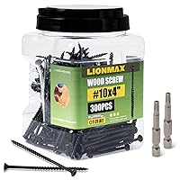 Vista 71 de LIONMAX Tornillos de cubierta de 4 pulgadas, tornillos para madera #10 x 4, 50 unidades, resistentes a la corrosión, revestimiento epoxi exterior