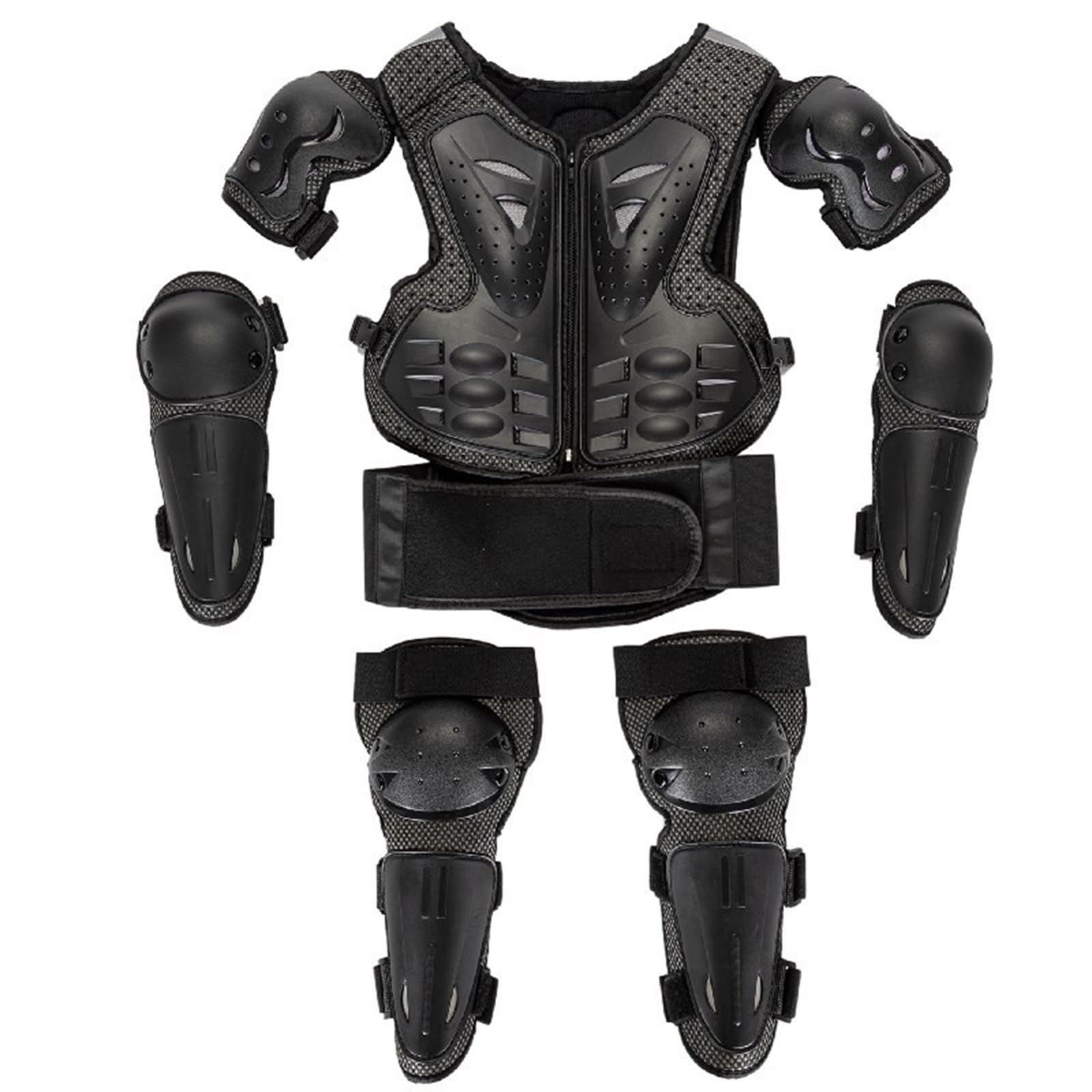 Confezione da 5 Giacche Protettive per Moto, Armatura Moto per Bambini con Ginocchiere, Gomitiere, Armatura Toracica, da Corsa, per Sport all'Aria Aperta, 4/6/8/10/12/14 Anni B
