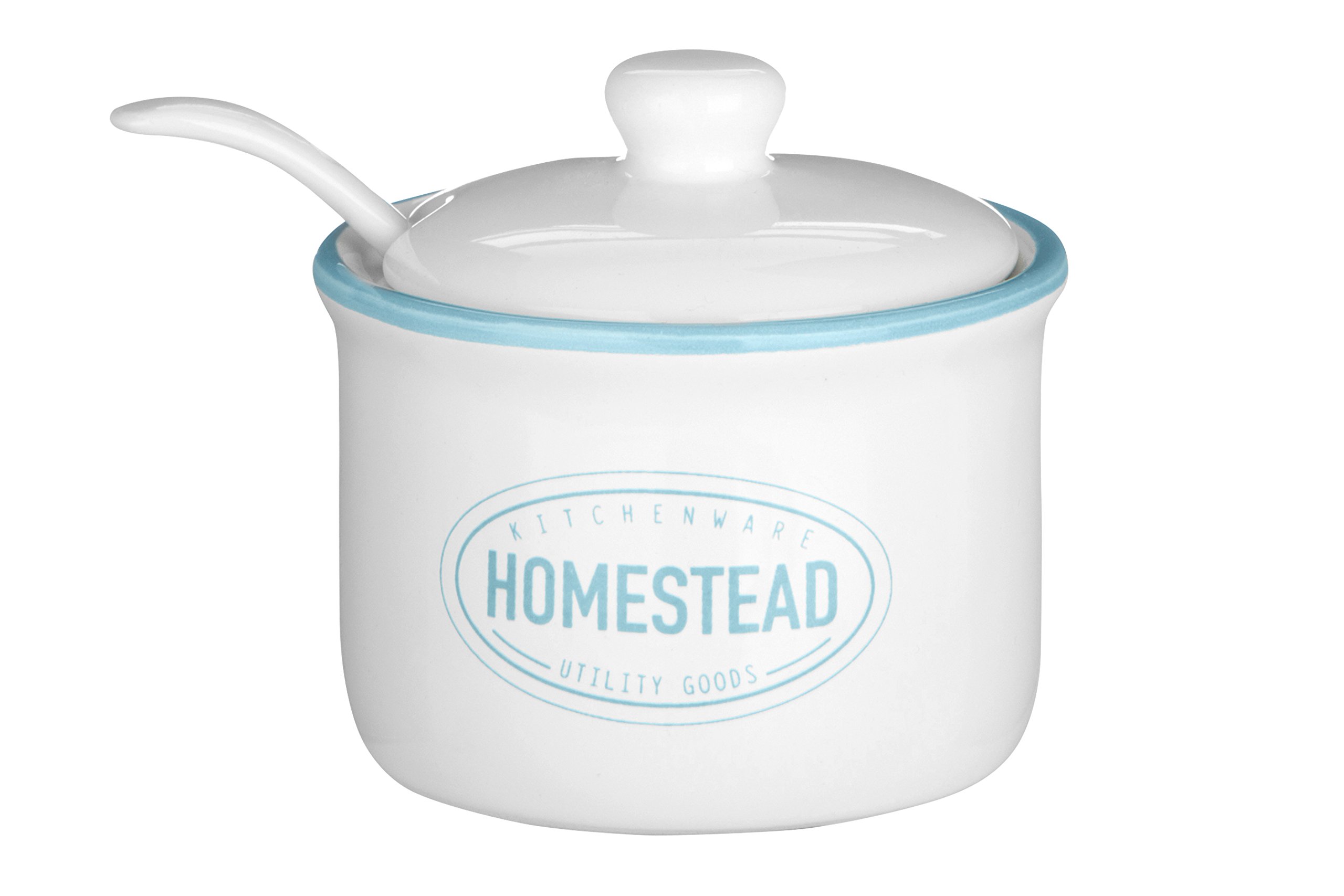 Orsina Sugar Pot with Lid & Spoon - White