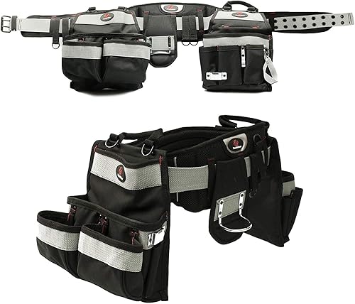 Miniatura 2 de TradeGear Part#SZB - Combo de cinturón y bolsa de electricista - Cinturón de herramientas para electricistas resistente diseñado para mayor