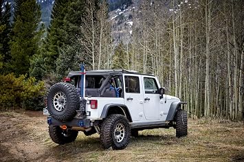 Bestop Ascent Soft Top 5682535, Black Diamond, Jeep Wrangler JKU | Fits 20072018 Wrangler JKU 4-Door only Sunrider open air, fastback style, DOT-approved tinted windows
