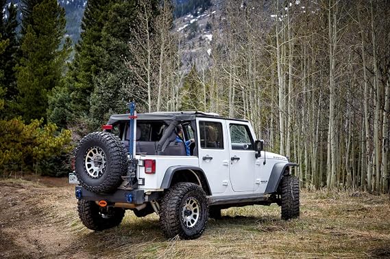 Bestop Ascent Soft Top 5682535, Black Diamond, Jeep Wrangler JKU | Fits 20072018 Wrangler JKU 4-Door only Sunrider open air, fastback style, DOT-approved tinted windows
