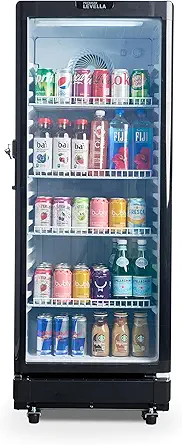 PremiumLevella Glass Door Display Refrigerator 7.1 cu ft Commercial Beverage Cooler Merchandiser