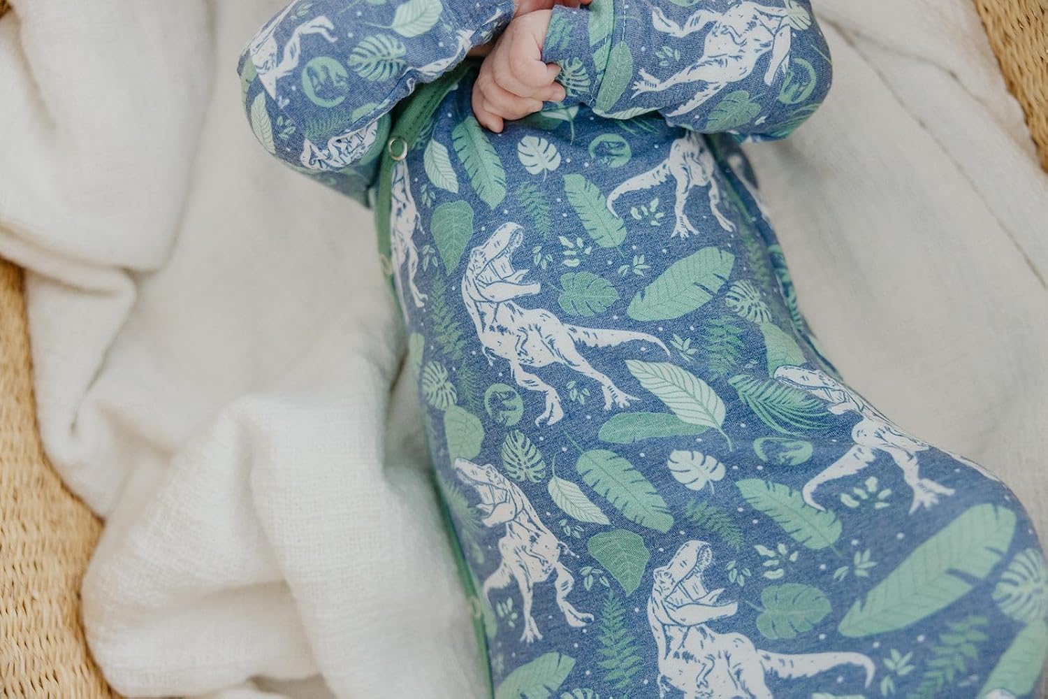 Copper Pearl Newborn Knotted Gown 'Jurassic Park' - One Size