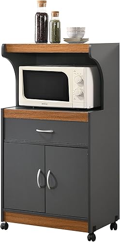 Hodedah Carrito de cocina para microondas, gris/roble Gris/Roble,Cereza,Hayedo,Haya negra,Gris chocolate,Blanco,https://www.amazon.com/dp/undefined