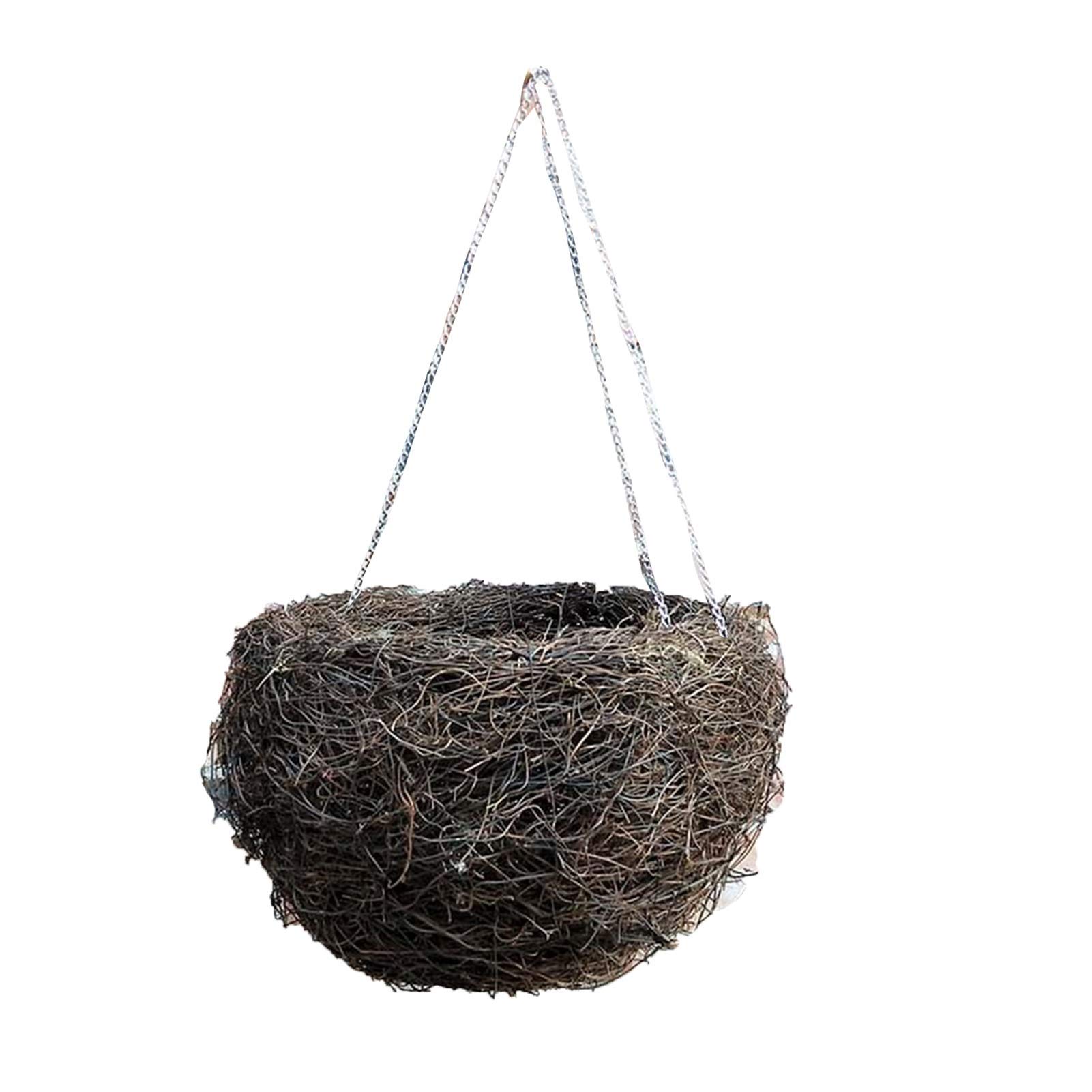 Nidos para PáJaros Nido de pájaro Natural Tejido con ratán Hecho a Mano, decoración de Aves Cesta Colgante de Juguete oscilante, diámetro 15 20 25 30 35 40 50 cm (Size : 30cm)