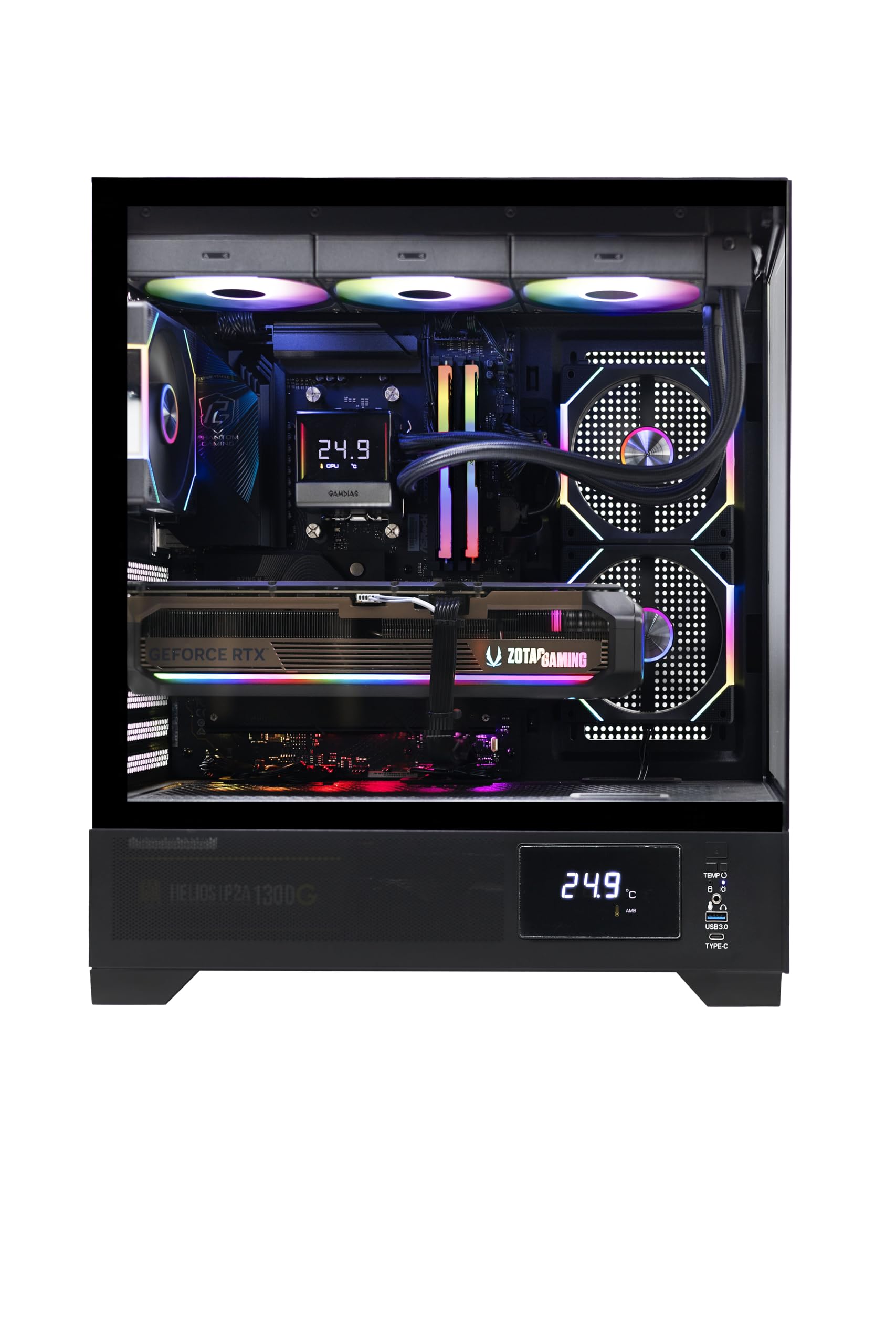 ZOTAC MEK AI-Enhanced Gaming PC Desktop Computer - NVIDIA GeForce RTX 5090, AMD Ryzen 7 9800X3D Up to 5.2GHz, 32GB DDR5 RGB, 2TB NVME M.2 SSD, 1300W 80+ Gold PSU, WiFi 7, Windows 11