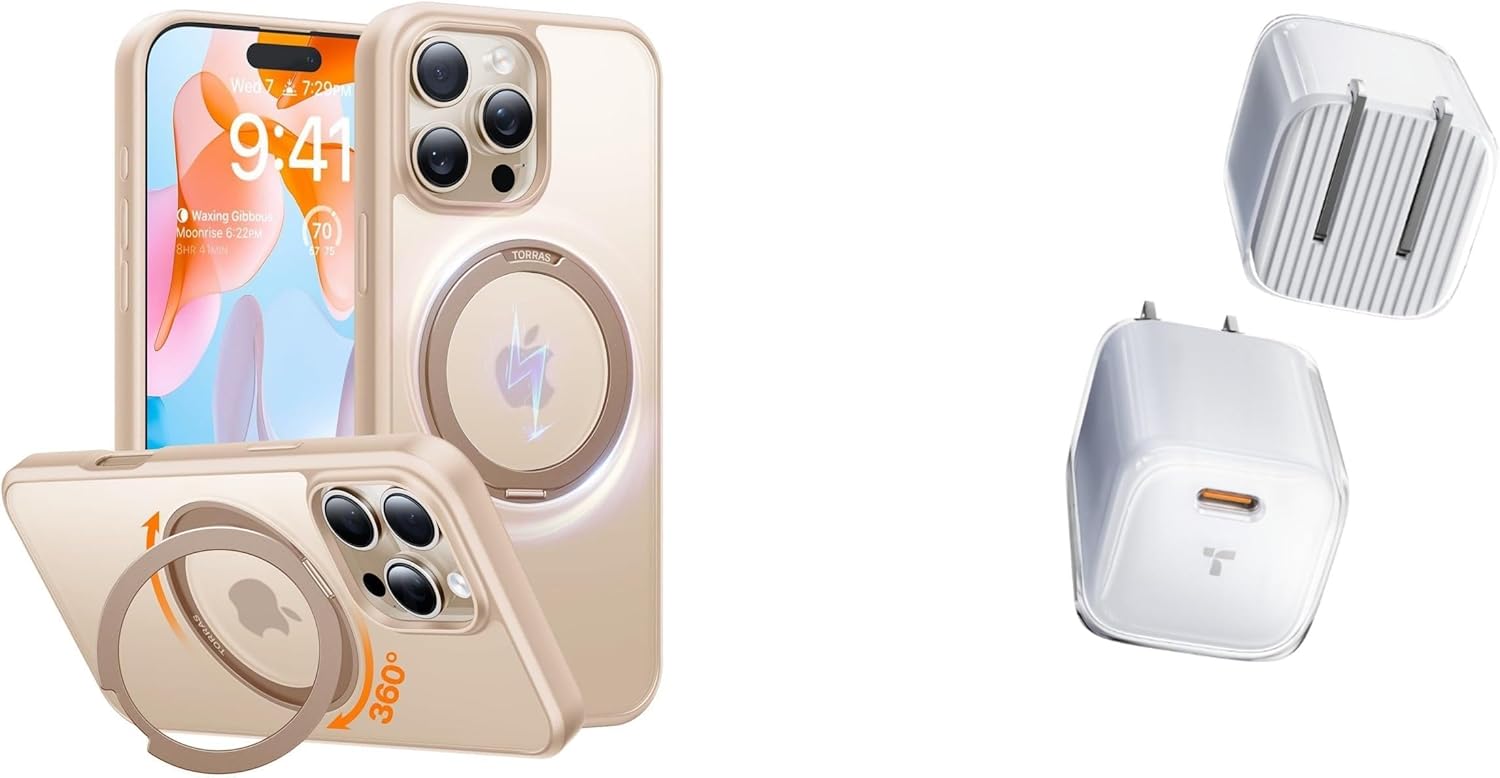 TORRAS Low Temp 30W USB C Charger & Magnetic Case — Buy Together to Save 15%