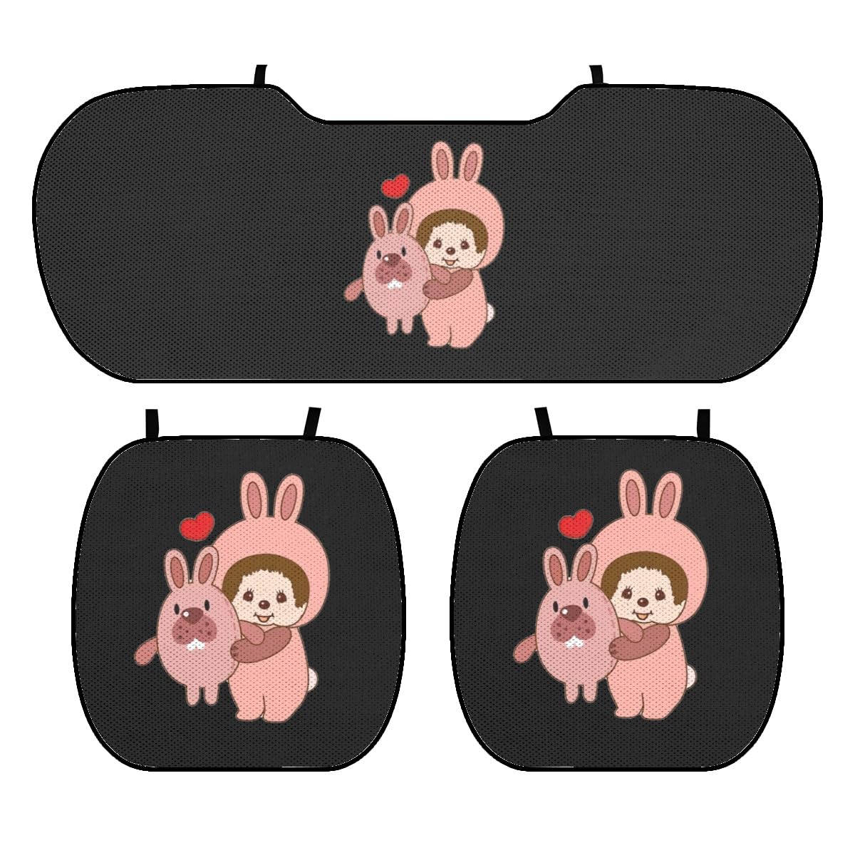 ラブブ モンチッチ Sサイズ 車用シート ピンク水色 Amazon.co.jp