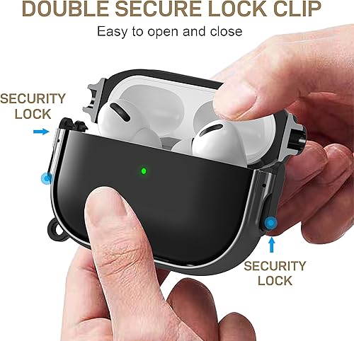 Miniatura 3 de Maxjoy Funda para AirPods Pro de 21 generación con cerradura, bonita funda protectora rígida para AirPods Pro 2, funda protectora para AirPod Pro