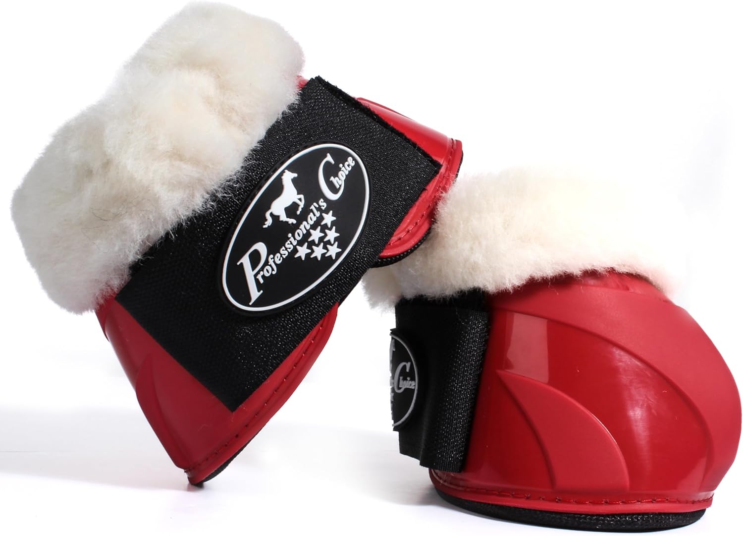 Professional's Choice Spartan II Fleece Bell Boots | Shaped for Ultimate Overreach Protection | Comfort & Shock Absorbing Neoprene Interior