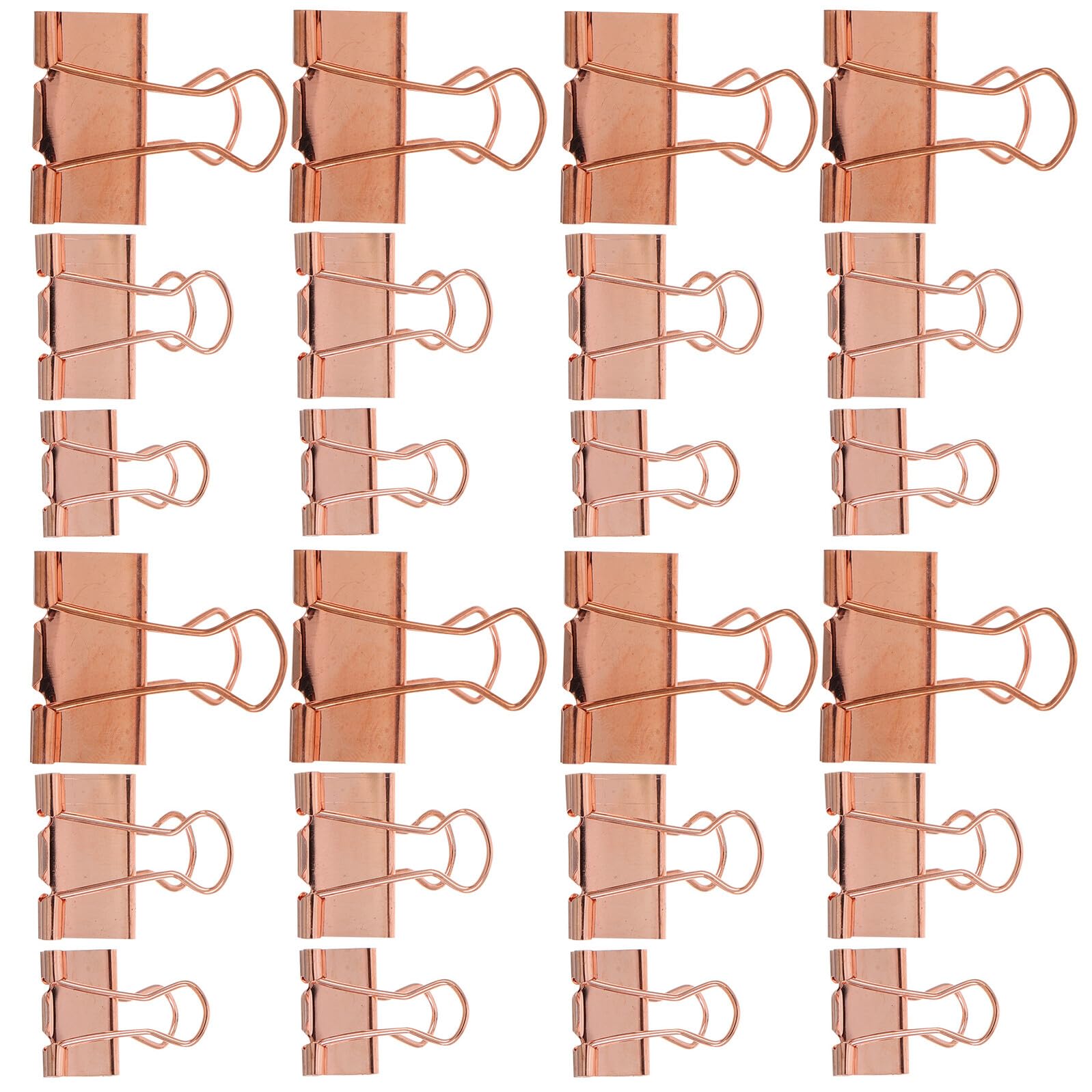112 Pezzi Clip Metalliche per Documenti in Metallo Rosa Oro Fermagli a Coda Lunga da Morsetti per Carta Piccoli per Ufficio Scuola e Organizzazione File