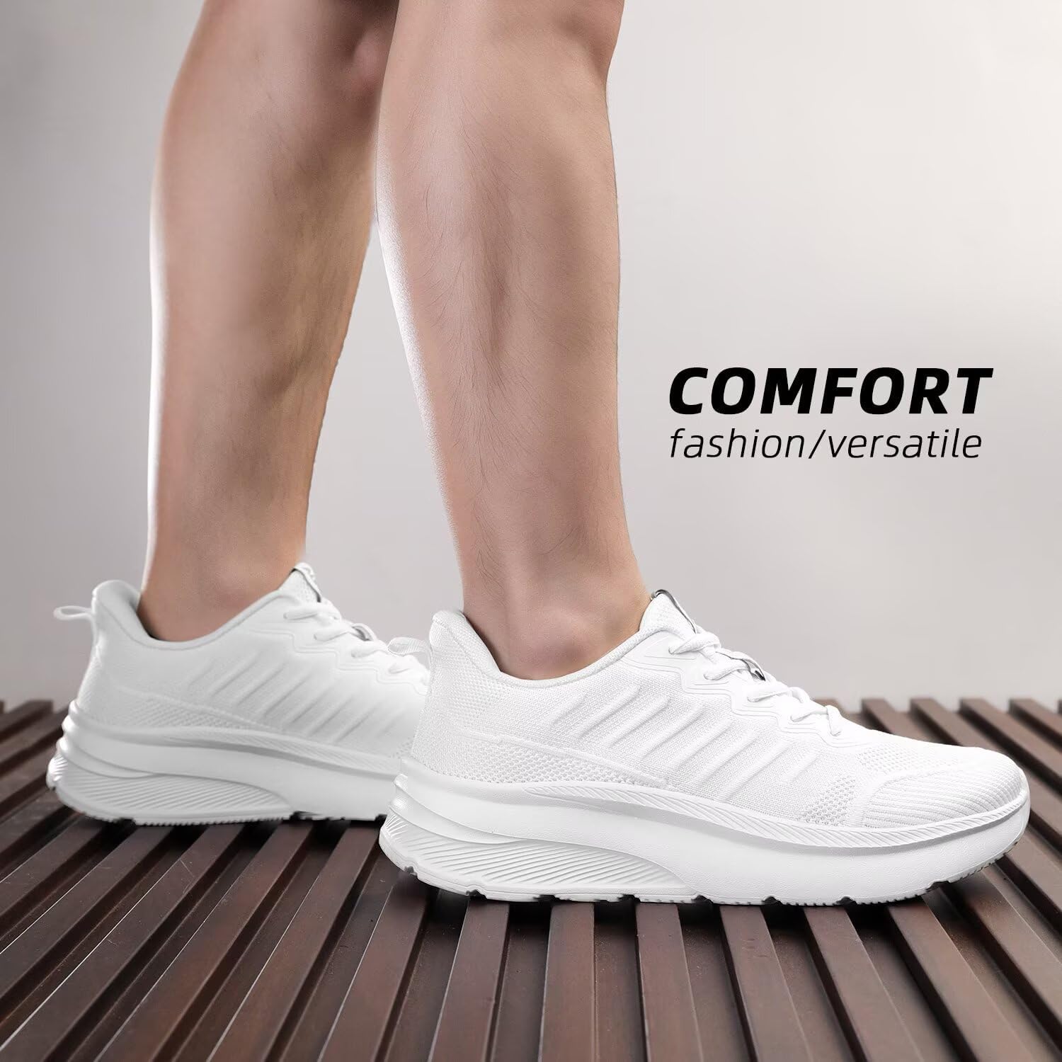Mens Wide Walking Shoes Soft Sole Non Slip Running Comfortable Tennis Breathable Athletic Gym Workout Sport Sneakers - Image 2