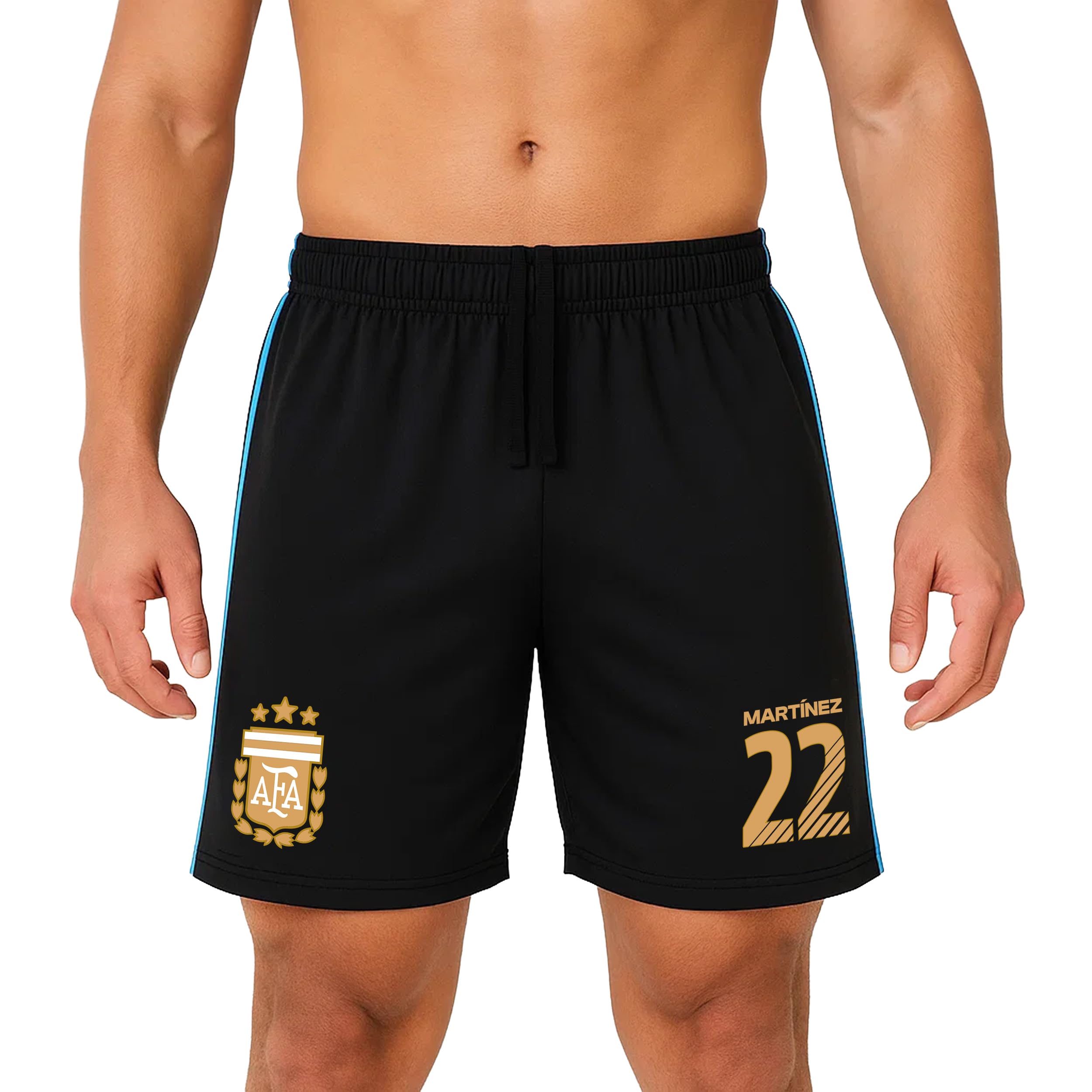 Icon Sports Official Licensed Football Shorts of the Argentine Football Association, Unisex for Adults