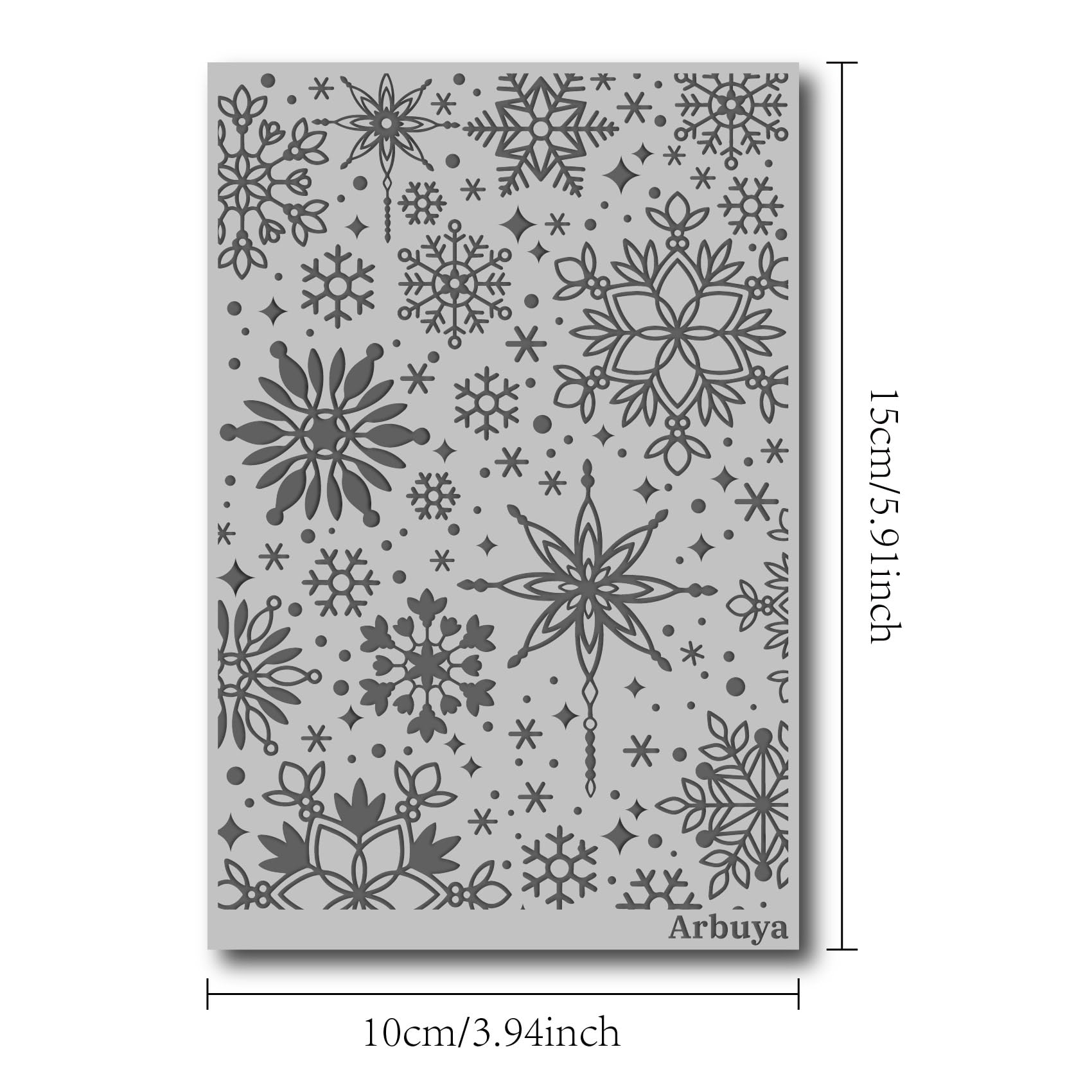 Arbuya Polymer Clay Snowflakes Texture Sheets for Earrings Jewelry Making, Christmas Snowflake Clay Texture Mat for Polymer Clay Projects Floral Stamps for Clay Earrings Tools