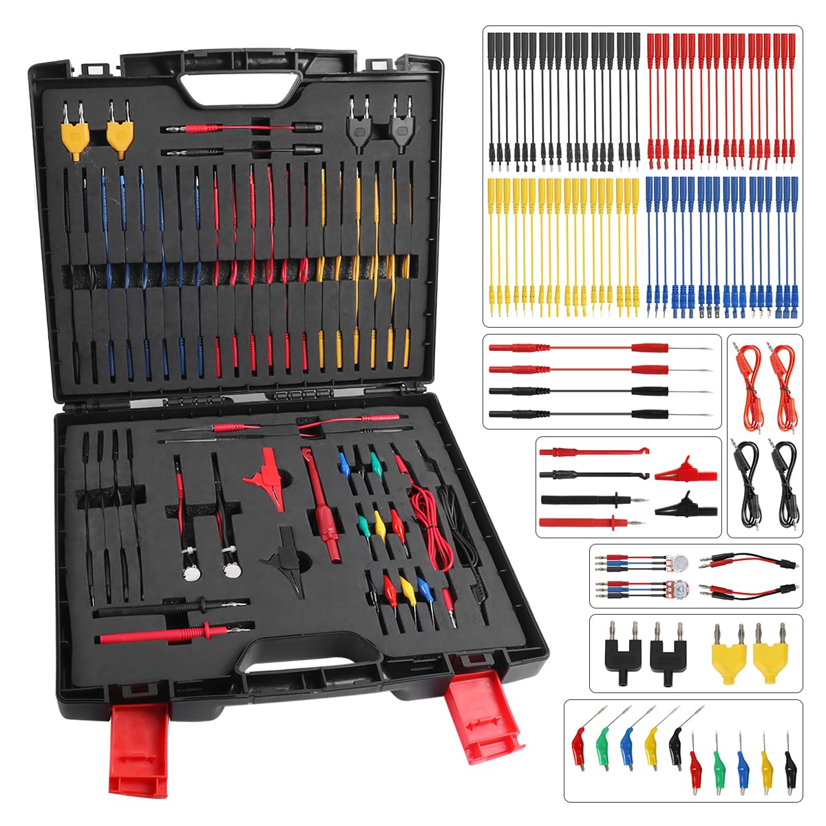 Multimeter Test Leads Kit 104PCS Multimeter Leads Kit Multi Function