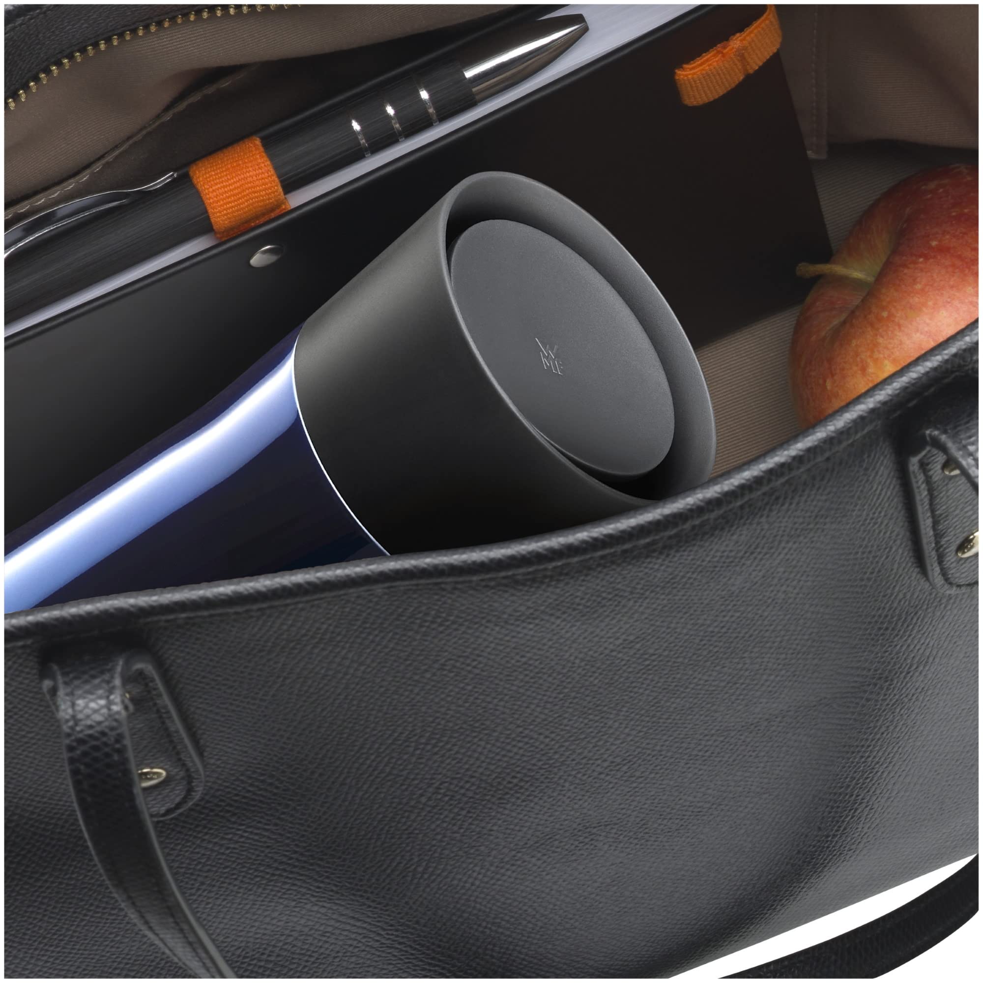 WMF Impulse kubek termiczny 350 ml, kubek termiczny z automatycznym zamknięciem, otwór do picia 360°, utrzymuje napoje gorące przez 8 h/zimne przez 12 h, niebieski