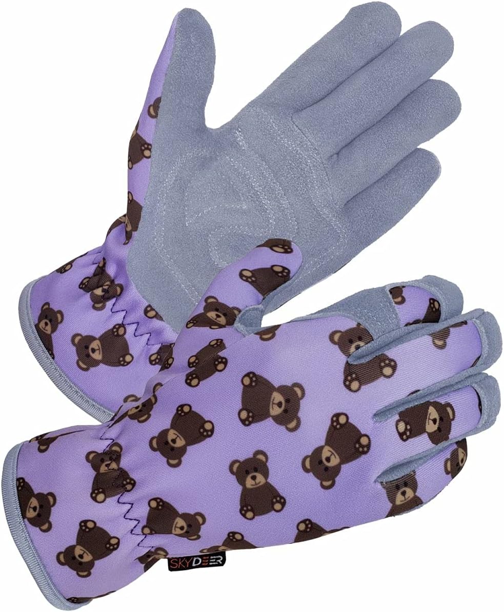 SKYDEER Womens Gardening Gloves with Deerskin Leather Suede for Yard Work and Daily Work (SD6611) : Patio, Lawn & Garden