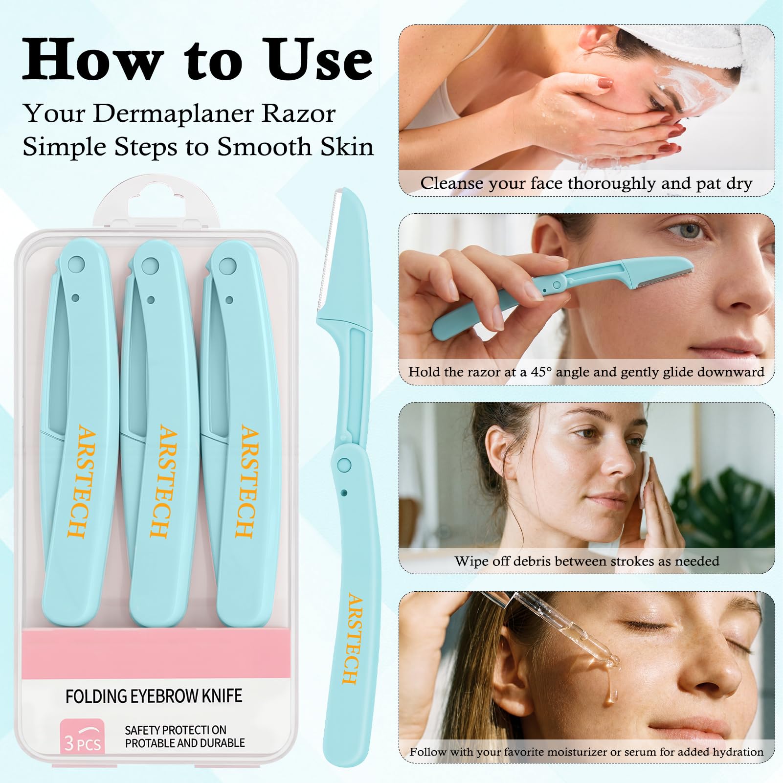 Dermaplane Razor 12 Pack - Exfoliate & Smooth Skin -4 Dermaplane Razor 12 Pack - Exfoliate & Smooth Skin -4