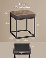 Vista 2 de SONGMICS HOME LUIZ Collection - Reposapiés otomano, otomano rectangular, taburete para silla de tocador, reposapiés, parte superior reversible, mesa