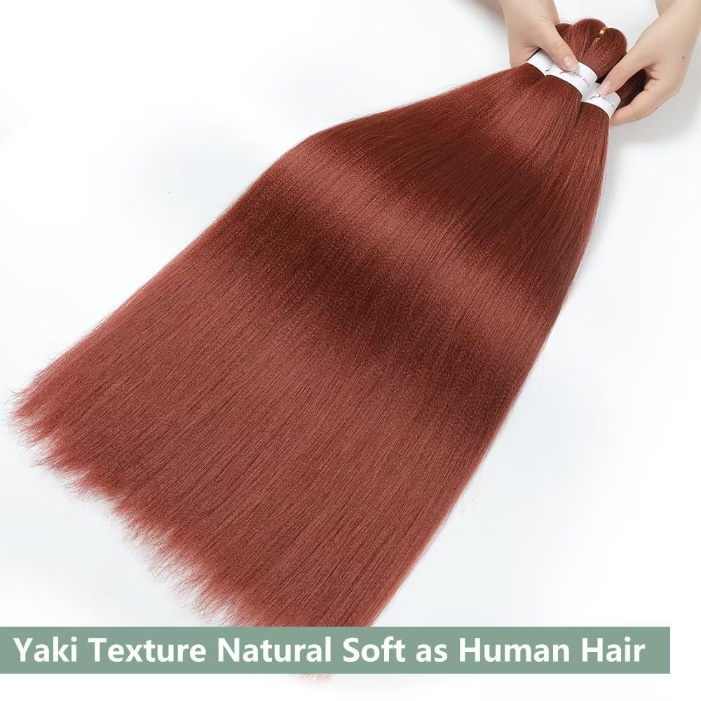 YDDM Capelli Per Treccine Africane Morado Extension Treccine Texture Yaki Easy Install per Principianti 32 Pollici 3 Pezzi Capelli Leggeri e Naturali per Box Braids, Twist e Crochet — view 30
