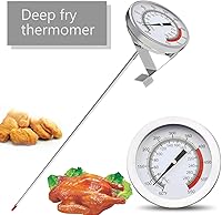 Vista 6 de Lightbeam 16" Long Stem Deep Fry Thermometer with Pot Clip, Instant Read 2" Dial Meat BBQ Turkey Thermometer Candy Thermometer for Deep Fry, Turkey