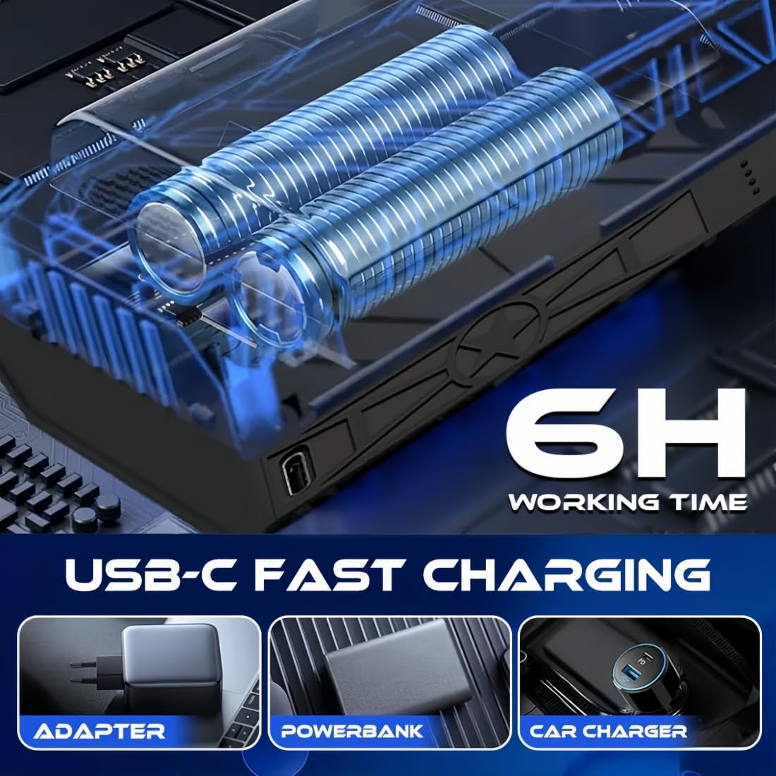 12000W Snow Blower - 990,000 RPM Handheld Snow Blower for Car, Rechargeable Portable Air Duster with Multi-Nozzles, Multi-Scene Snow/Dust Remover for Vehicle, Home, and Office (Brush 1kit)