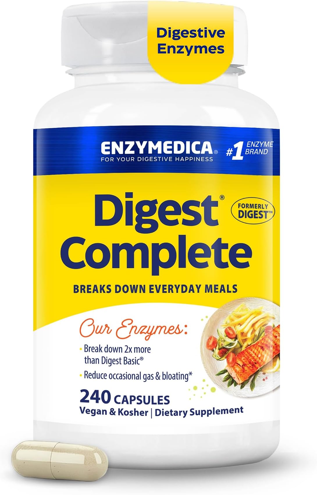 Enzymedica, Digest Complete Enzyme Formula, 240 Capsules