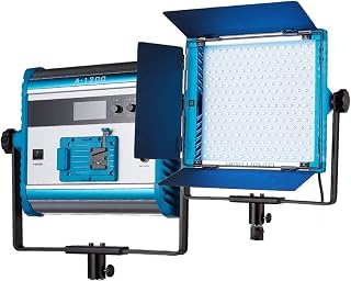 Yidoblo Bi Color LED Soft Video Light Panel 3200K-5500K Dimmable by DMX/Phone App/Remote Controller with Barndoor/Carrying Bag,95RA+ Continuous Lighting for Photo Studio Video Film