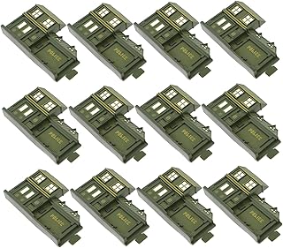 Kisangel 12pcs Miniature Police Station Model Decorative Police Station Simulation for Scene Layout for DIY Landscape Deco...