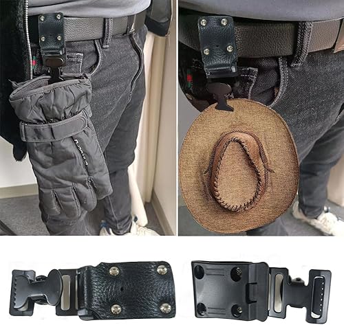 Miniatura 3 de XNDGURE Pinzas para guantes de trabajo, clip de herramientas de alta resistencia, cinturón de herramientas negro para toallas, guantes y otros