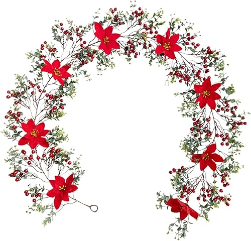 Miniatura 9 de Artifical Flower,Artificial Christmas Vine,Dragon Beard Red Fruit Christmas Flower,Table Centerpieces for Home Kitchen Garden Party Decor (#1)