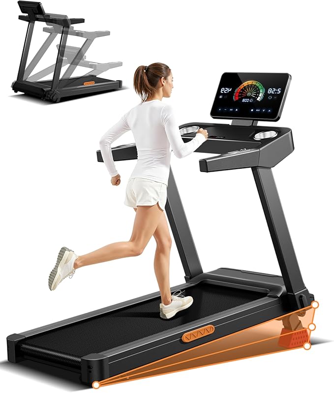 UMAY Cinta de Correr Plegable con Inclinación 16%, 14 KM/H C