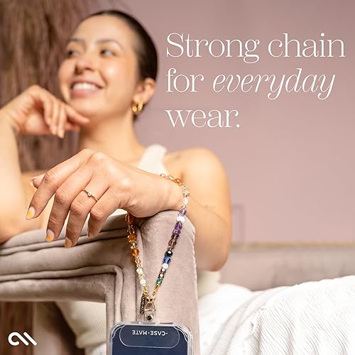 Miniatura 59 de Case-Mate Dije de cuentas para celular, correa extraíble y antirrobo, para llevar celular con manos libres, de mujer, para muchos modelos de Perla