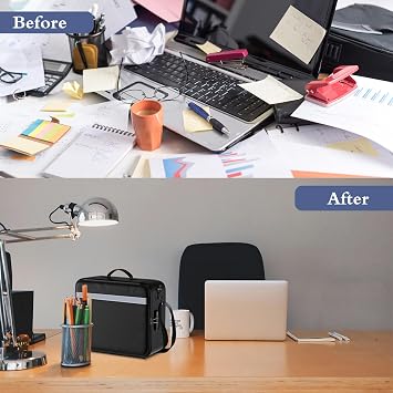 Fireproof Document Bag Waterproof Box for Home Safe, Fire Proof File Box for Documents Fireproof Money Bag, Fireproof Safe with Lock for Laptop, Files, Certificates, Passport, Important Paperwork