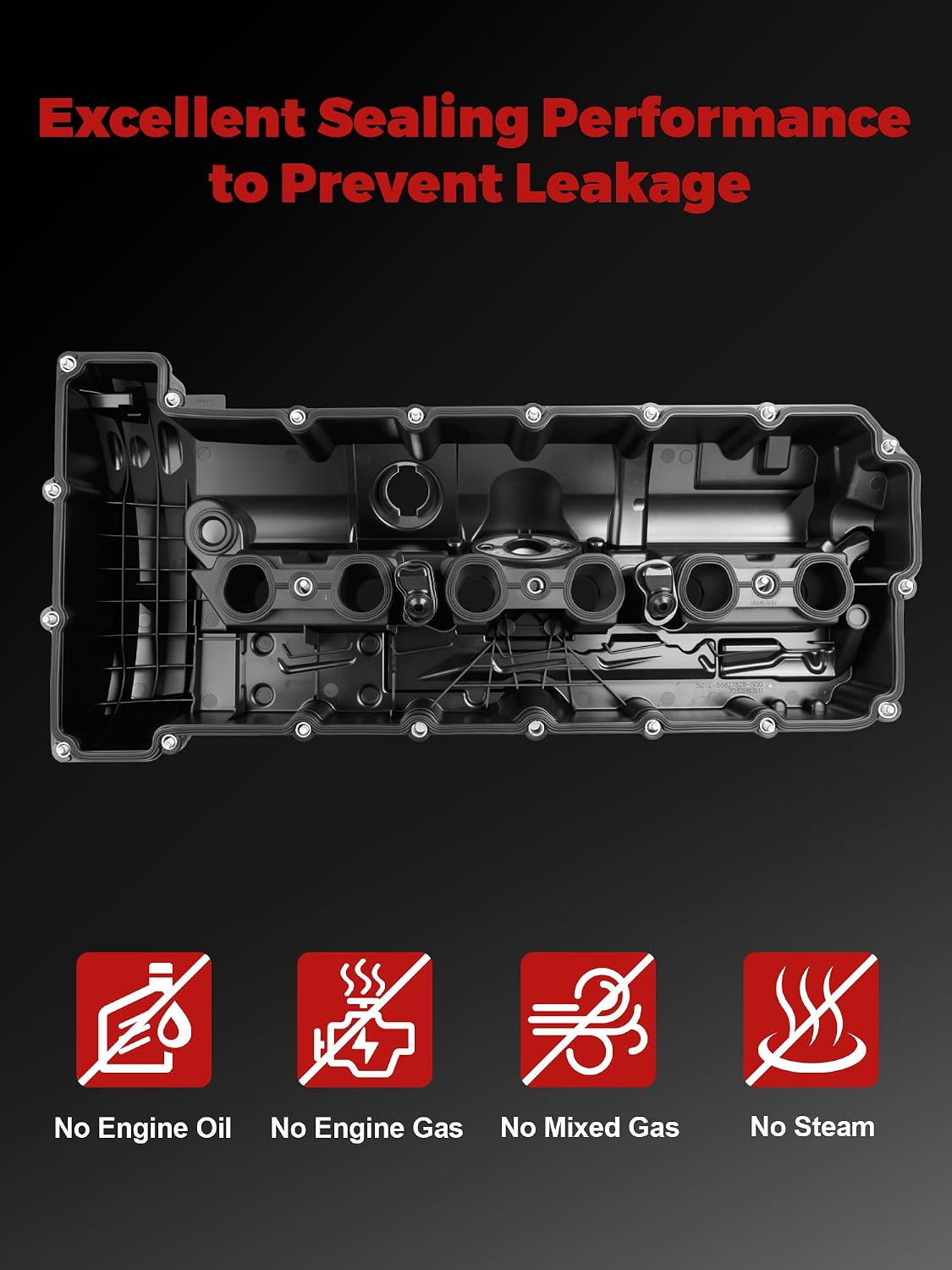 N52 Engine Valve Cover Kit Compatible with 128i 323i 328i 528i X5 X3 Z4 125i 130i 525i 530i 2.5L 3.0L with Oil Filler Cap and Gasket and Bolts Replace 11127552281
