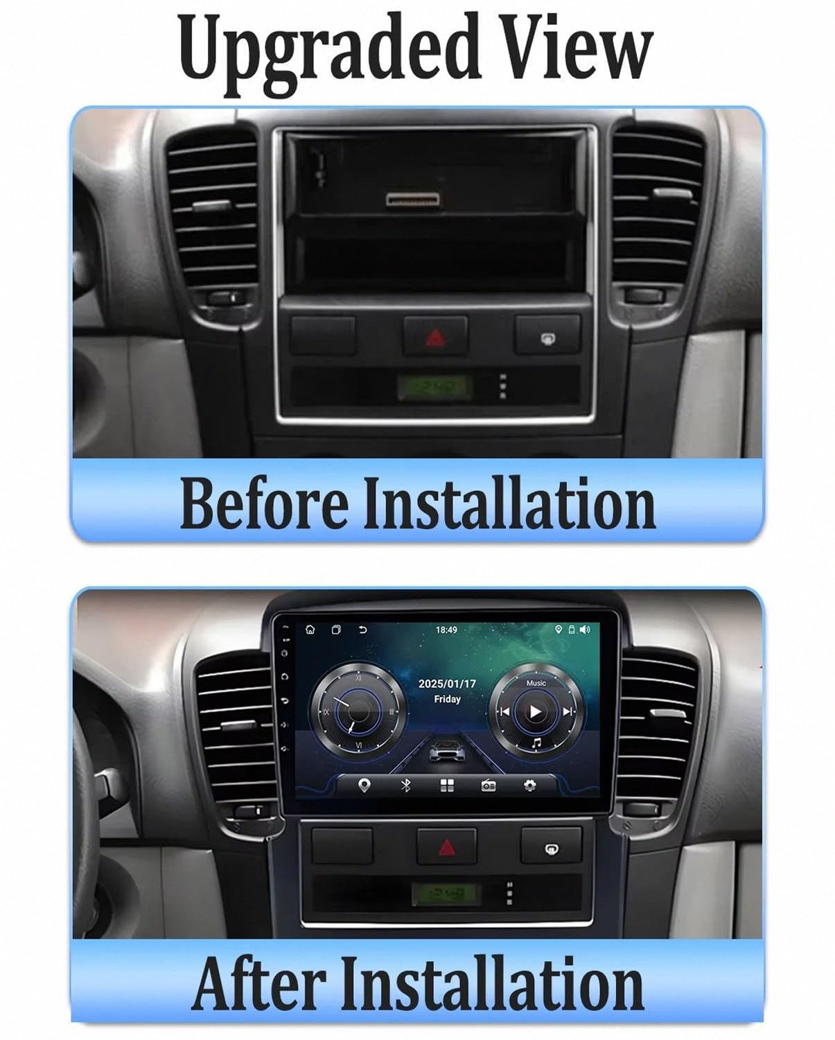 Schermo Auto con Carplay Wireless e Android Auto per Hyundai Verna Accent II 2 1999-2012 Car Radio con Wifi, Gps Navi, Schermo Bluetooth, with Mirror, 4 Nucleo 1G+16G