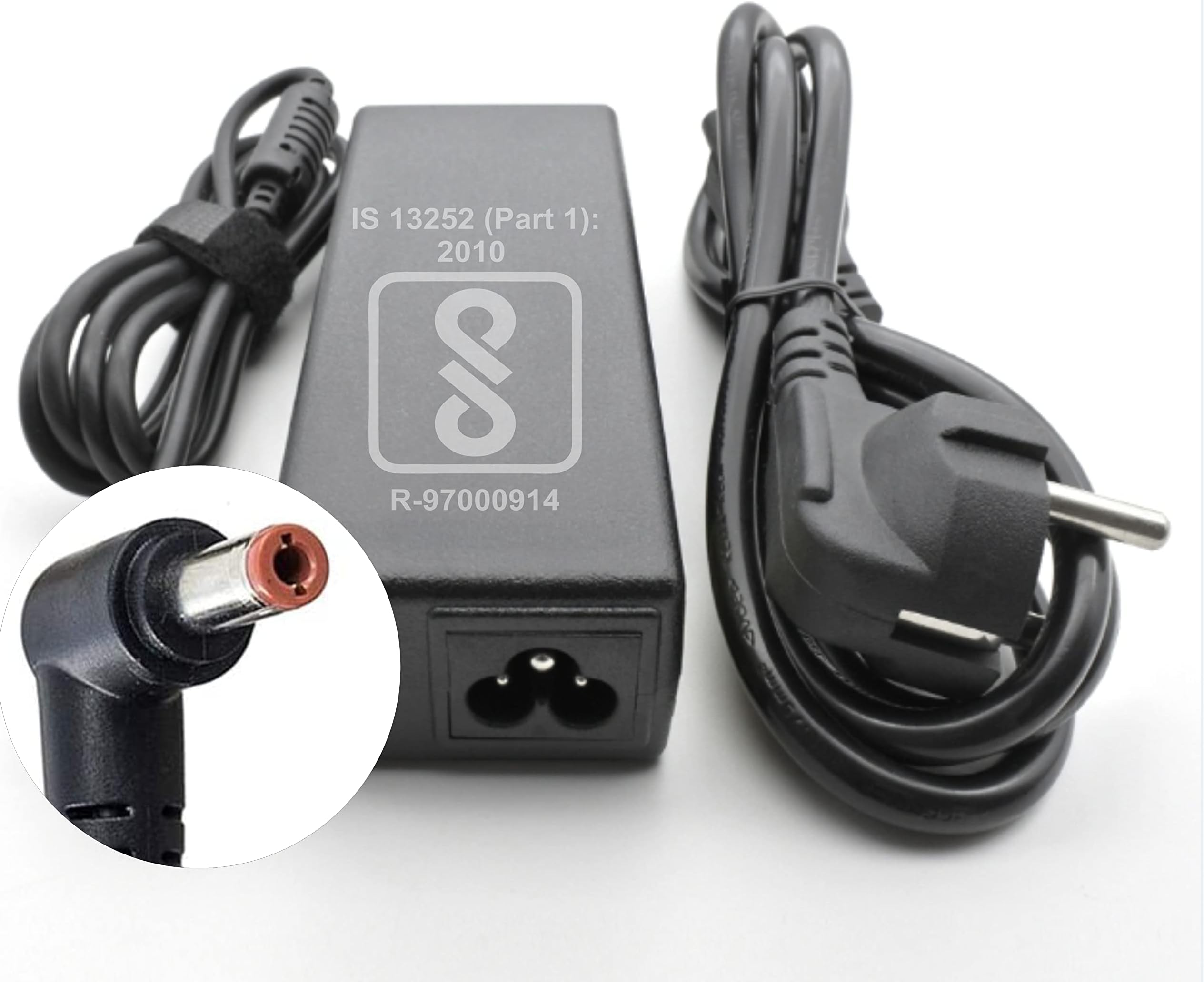 - 20V 3.25A 65W Replacement Laptop Adapter/Charger Pin Size 5.5 X 2.5 Mm For Lenovo Ideapad G360A,G430,G450,G455,G460,G460A,G470,G470A B570,B570 1068Ahu,B575E(Power Cord Included), Black