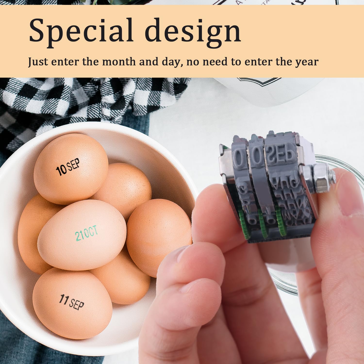 Tampon Pour Marquer Les Oeufs - Tampon Personnalisé Pour Boîte à Oeufs - Tampon Pour Oeufs Frais - Tampon