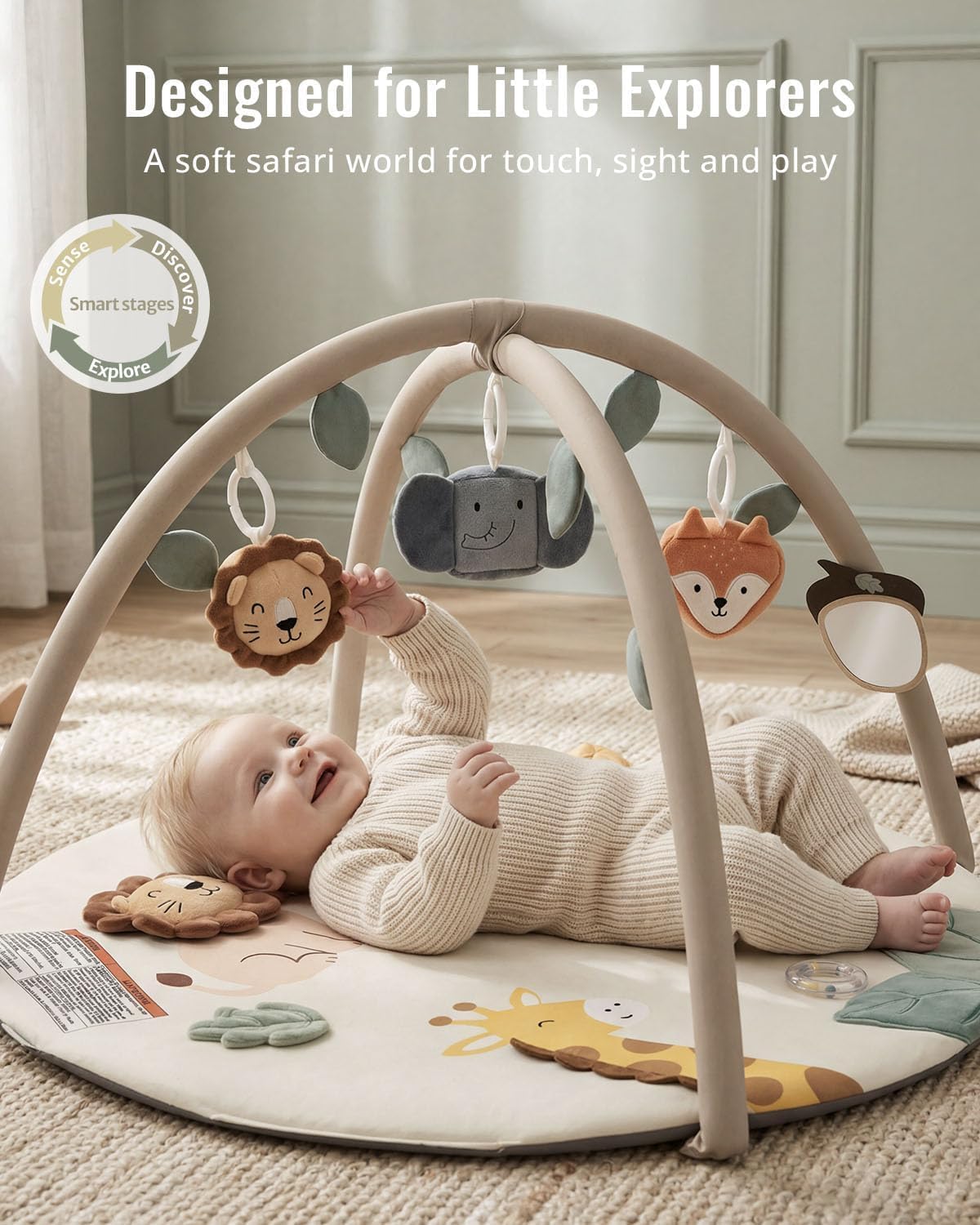 Blissful Diary Baby Play Gym, Baby Activity Mat Playmat, Tummy Time Mat image 4