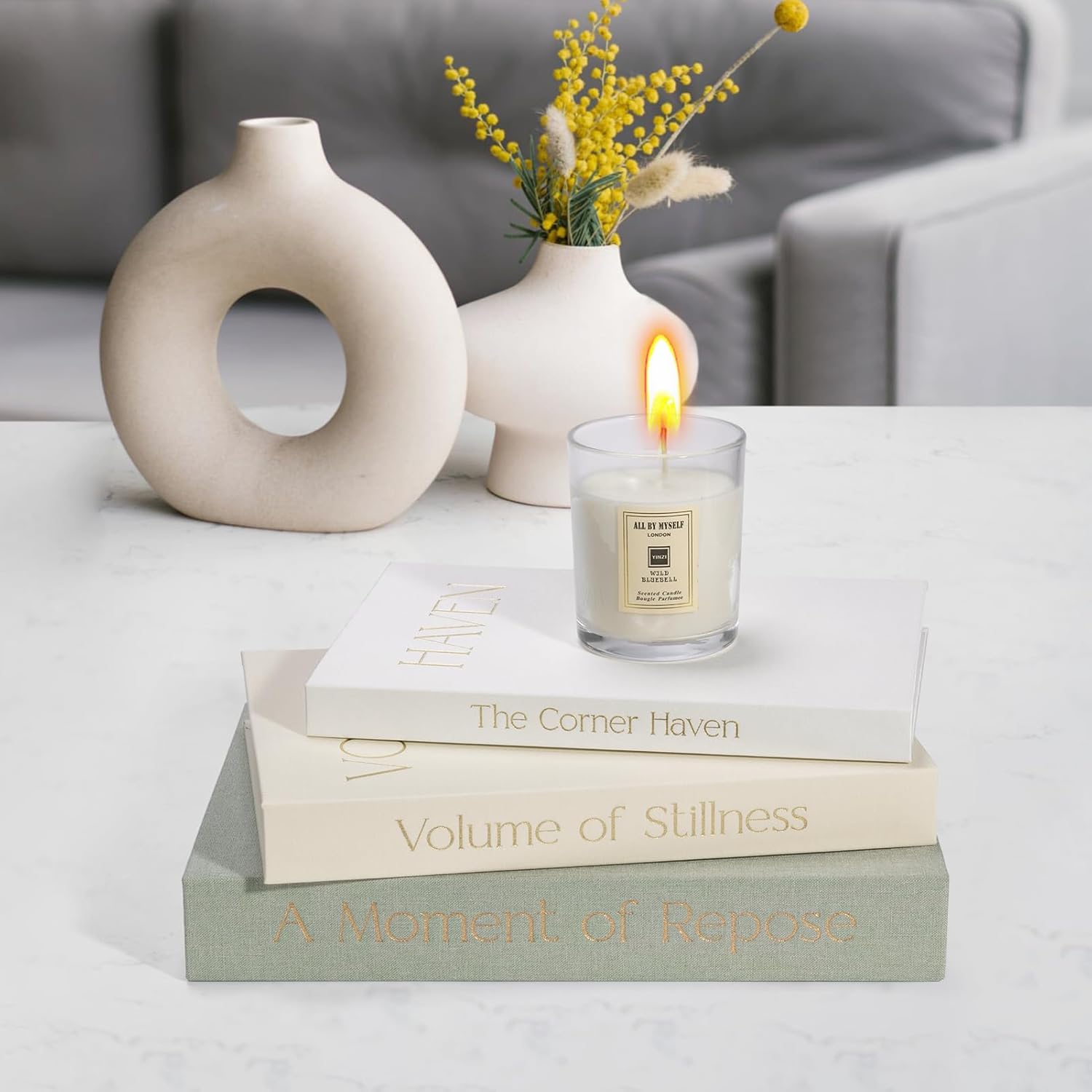 Dersyer Decorative Boxes for Home Decor, Coffee Table Boxes for Coffee Station Decor, Fake/Faux Books for Photo Storage, Small Item or Remote Control Storage, 3 Pack, Green