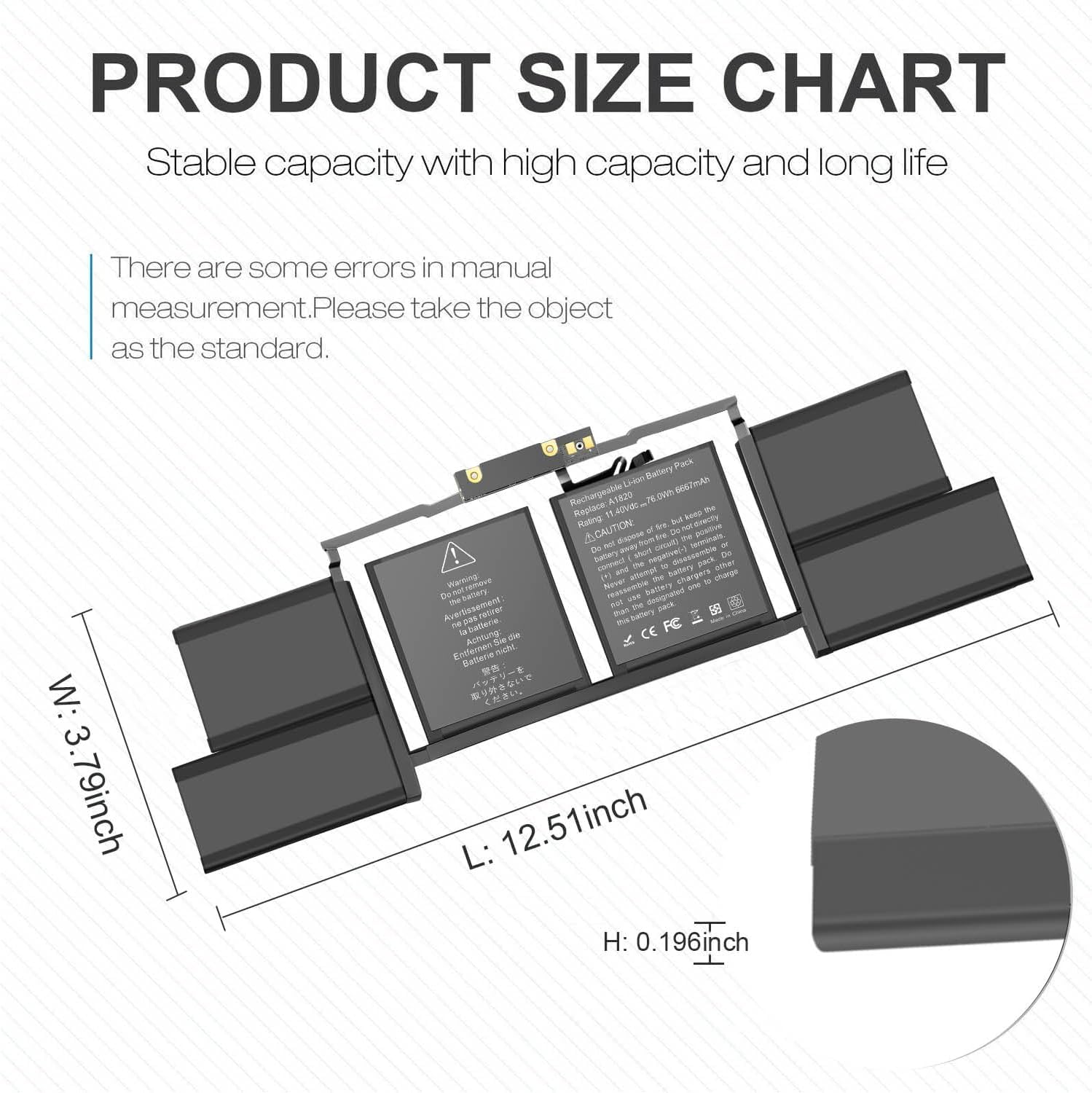 Batteria di ricambio per MacBook Pro 15" A1707 (2016,2017)