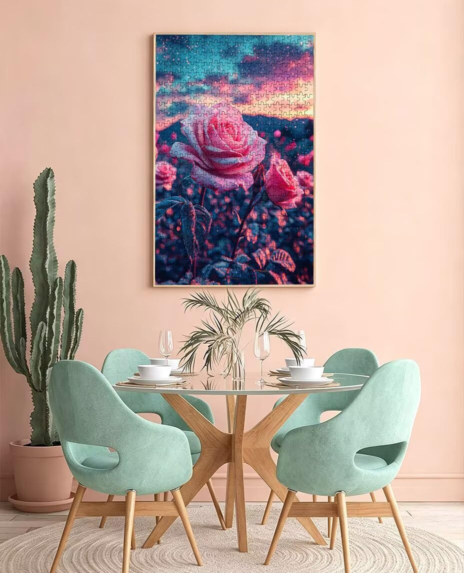 Puzzle 2000 Pezzi Rosa Rosa 3D Puzzle per Adulti Impegnativo, Educa Puzzles Artistico, Divertente E Stimolante Puzzles Decorativo per La Famiglia, Regalo e Decorazione Pareti BXHZW6-260