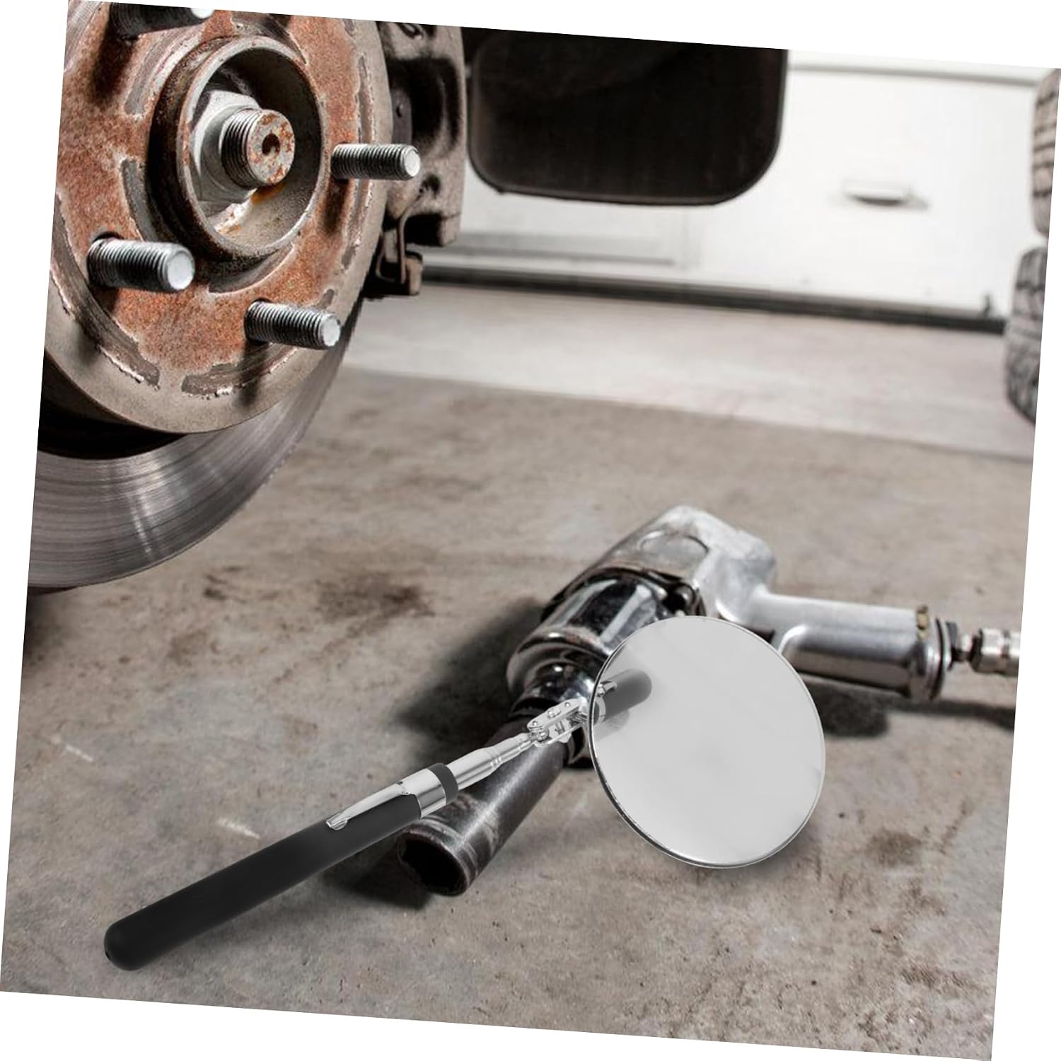 Telescoping Inspection Mirror Mechanic Tool with Mirror for Vehicle Maintenance Compact and Portable Design for Hard to Reach Areas
