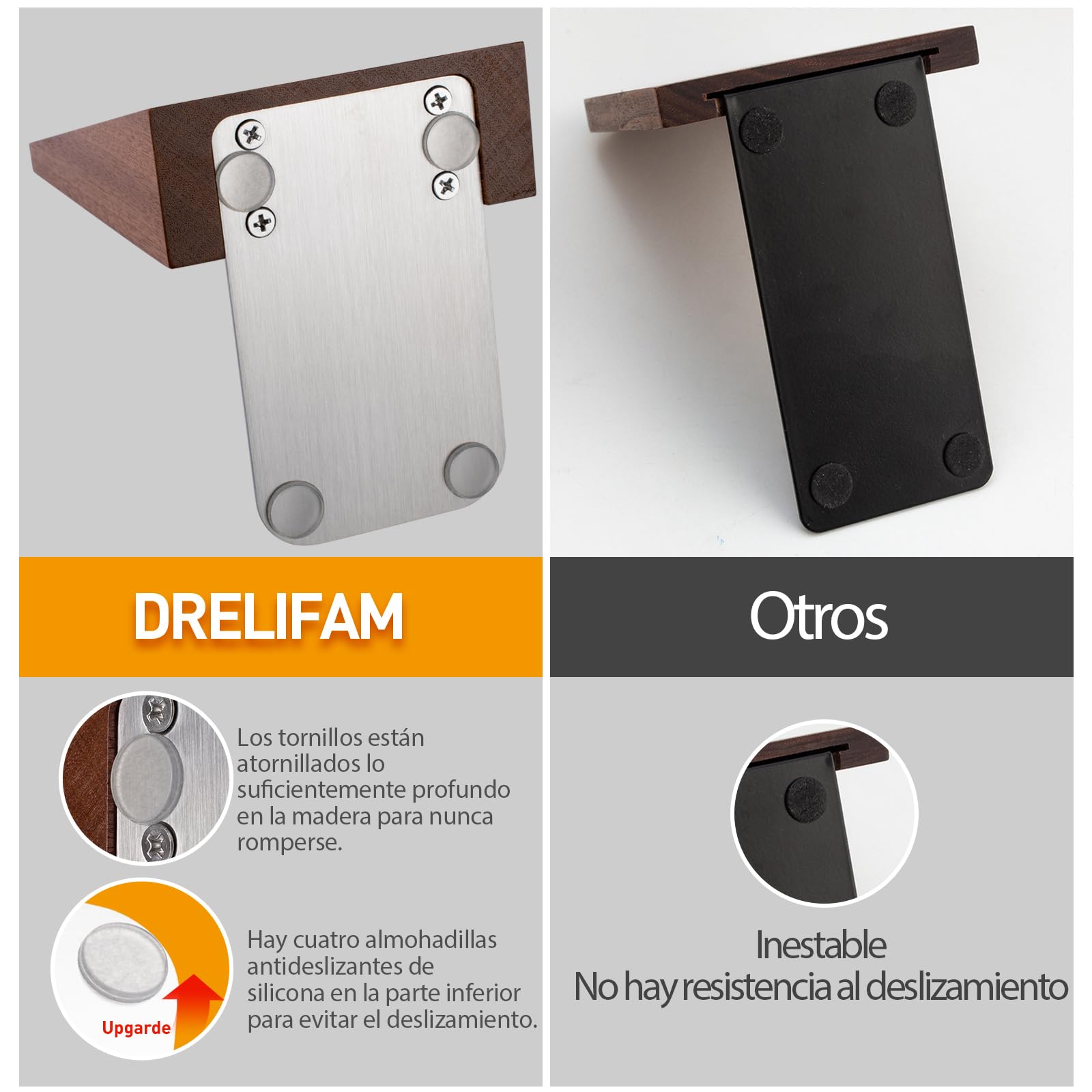 Sujetalibros De Madera Hechos a Mano para sostener Libros, Sujetalibros Estanteria Grandes y Resistentes para Estantes, Extremo Decorativo Sujeta para Libros